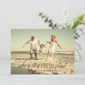 Un nouveau départ heureux carte photo du Nouvel An (Debout devant)