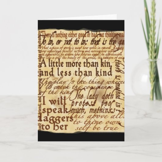 Un nouveau drame - carte de voeux de Hamlet (Devant)