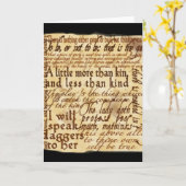 Un nouveau drame - carte de voeux de Hamlet (Fleur jaune)