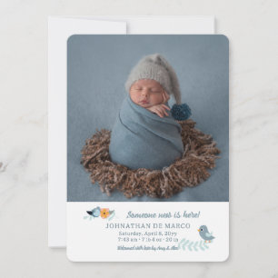 Un nouveau est ici Photo Faire-part de naissance