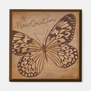 Un nouvel aimant de réfrigérateur de papillon de
