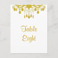 Un numéro de table de grande salle de bal (jaune)
