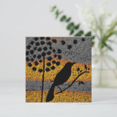 Un oiseau parmi les plumes carte (Debout devant)