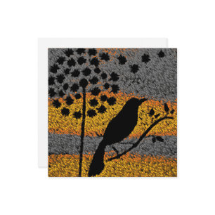 Un oiseau parmi les plumes carte