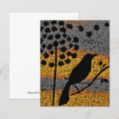 Un oiseau parmi les plumes feuille de papier (Devant / Derrière)