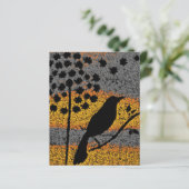 Un oiseau parmi les plumes feuille de papier (Debout devant)