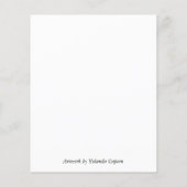 Un oiseau parmi les plumes feuille de papier (Dos)