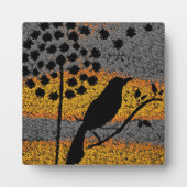 Un oiseau parmi les plumes Plaque avec de l'Easel (Devant)