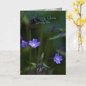 Un oncle affectueux, carte de sympathie (Fleur jaune)