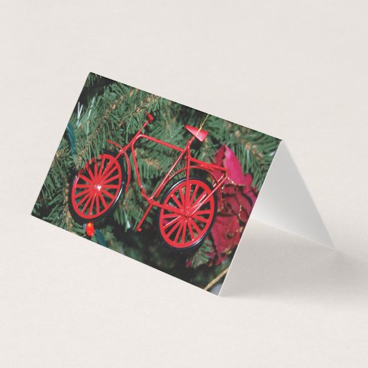 Un ornement à vélo sur un sapin de Noël (Front)