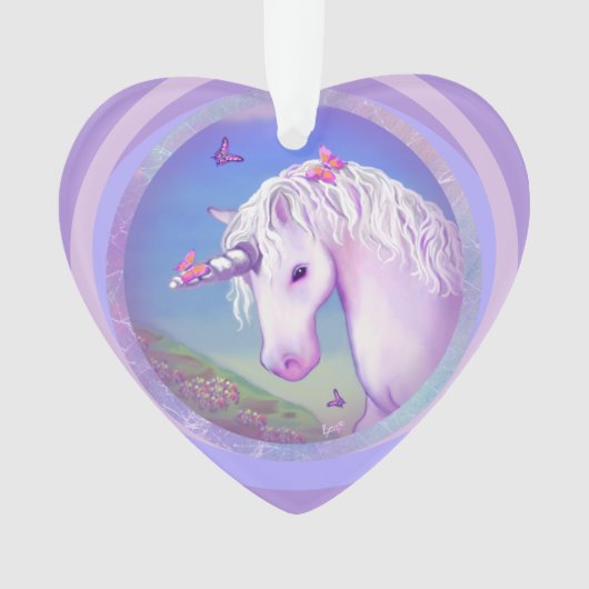 Un ornement acrylique de paradis pourpre (devant)