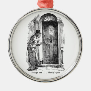 Un ornement de chant de Noël - le visage de Marley