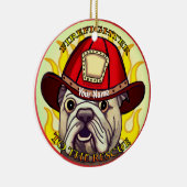 Un ornement de pompier Bouledogue (Droite)