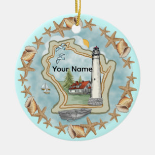 Un ornement du phare de Wisconsin Shells