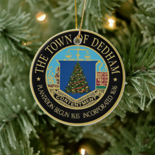 Un ornement en céramique de Noël très Dedham
