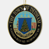 Un ornement en céramique de Noël très Dedham (Gauche)