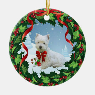 Un ornement très joyeux de Noël de Westie