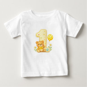 Un ours avec un T-Shirt pour bébé pour le 1er anni