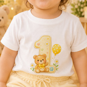 Un ours avec un T-Shirt pour bébé pour le 1er anni