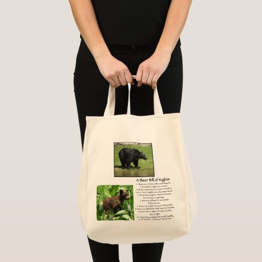 Un ours déclaration de sac des droits (Devant (produit))