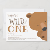 Un Ours Sauvage À L'Étude De Première Invitation A (Devant)