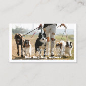 Un pack de Carte de visite marcheur de chiens (Devant)