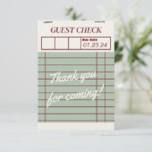 Un pain dans la carte de remerciements du four (Debout devant)