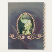 Un paon majestueux en or et vert (Dos)