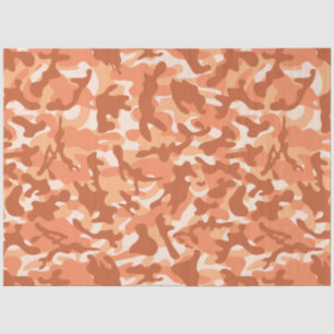 Un papier de soie camouflage orange sherbet