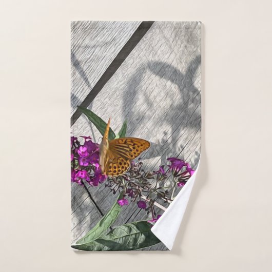 Un papillon jaune (Serviette à main)