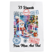 Un pays d'hiver féerique avec le sac de Père Noël (Dos)