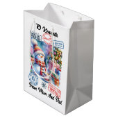 Un pays d'hiver féerique avec le sac de Père Noël (Dos Angle)