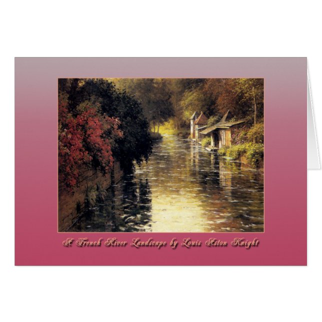 Un paysage de rivière française par Louis Aston Kn (Devant horizontal)