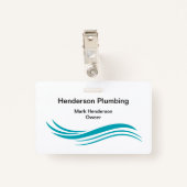 Un personnel de plomberie simple branché Badges d' (Dos avec clip)