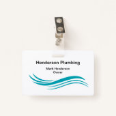 Un personnel de plomberie simple branché Badges d' (Devant avec clip)