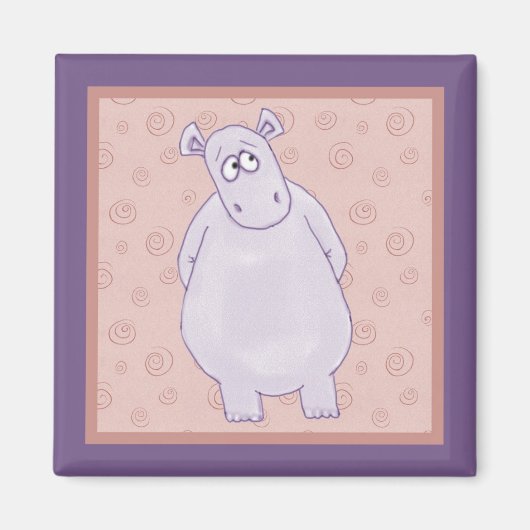 Un petit aimant hippo coupable (Devant)