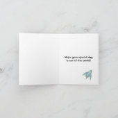 Un petit astronaute dans l'espace Carte d'annivers (Intérieur)