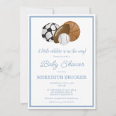 Un petit athlète est en route Invitation de douche (Devant)