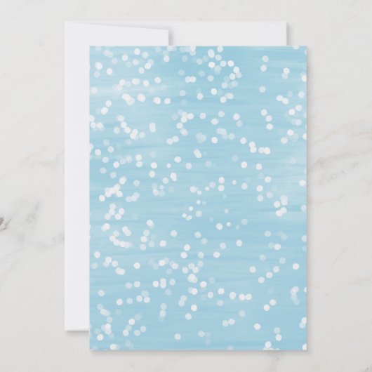 Un petit Baby shower bleu Snowflake Invitation (Dos)