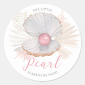 Un petit Baby shower Boho perle Favoriser Sticker (Devant)