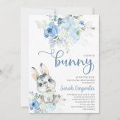 Un Petit Baby shower Bunny Invitation Garçon (Devant)