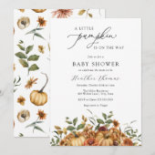 Un petit Baby shower Citrouille Invitation (Devant / Derrière)