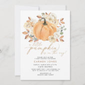 Un Petit Baby shower Citrouille Invitation Automne (Devant)