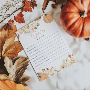 Un Petit Baby shower Citrouille Pour La Carte Bébé