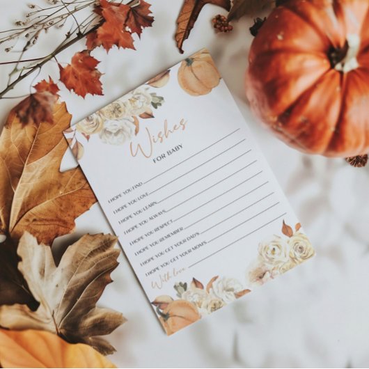 Un Petit Baby shower Citrouille Pour La Carte Bébé