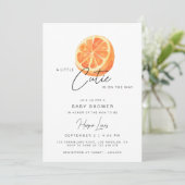 Un petit Baby shower Cutie Oranges Invitation (Debout devant)