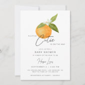 Un petit Baby shower Cutie Oranges Invitation (Devant)
