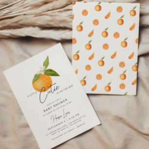 Un petit Baby shower Cutie Oranges Invitation