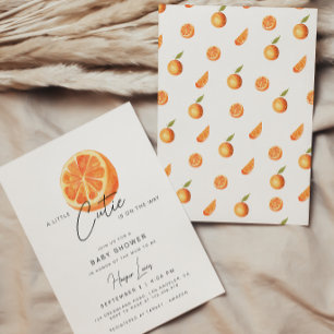 Un petit Baby shower Cutie Oranges Invitation