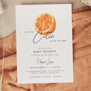 Un petit Baby shower Cutie Oranges Invitation